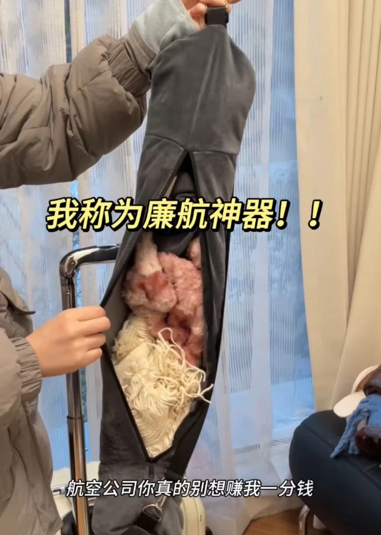 多功能新款填充旅行枕头护颈枕套衣服行李飞机柔软毛绒便携形枕