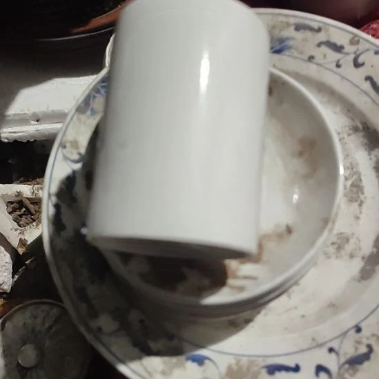 瓷发六个直筒水杯，国营四厂库存，