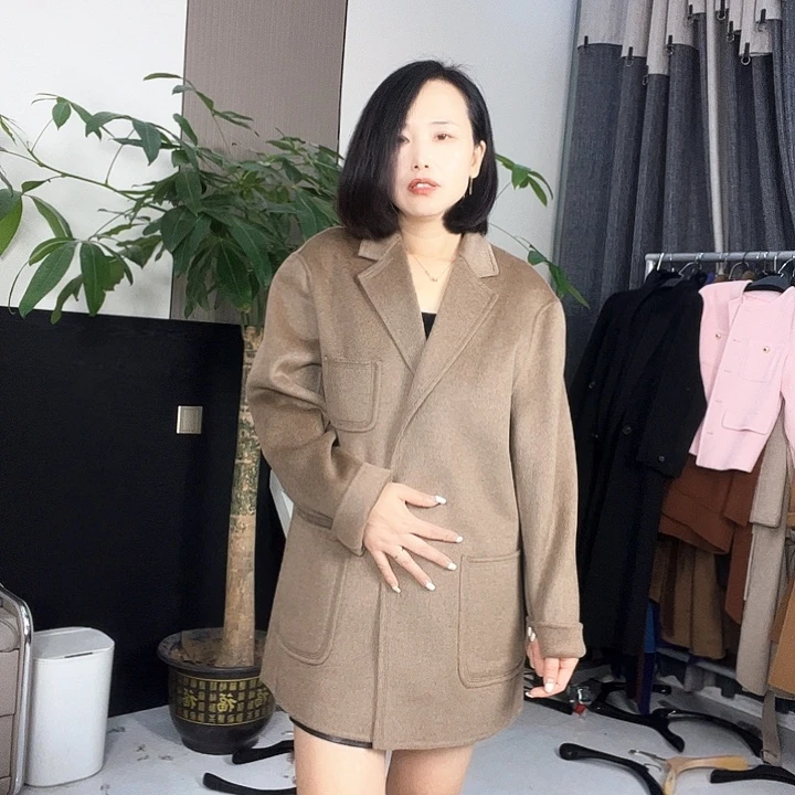 双面呢西装中长款M码