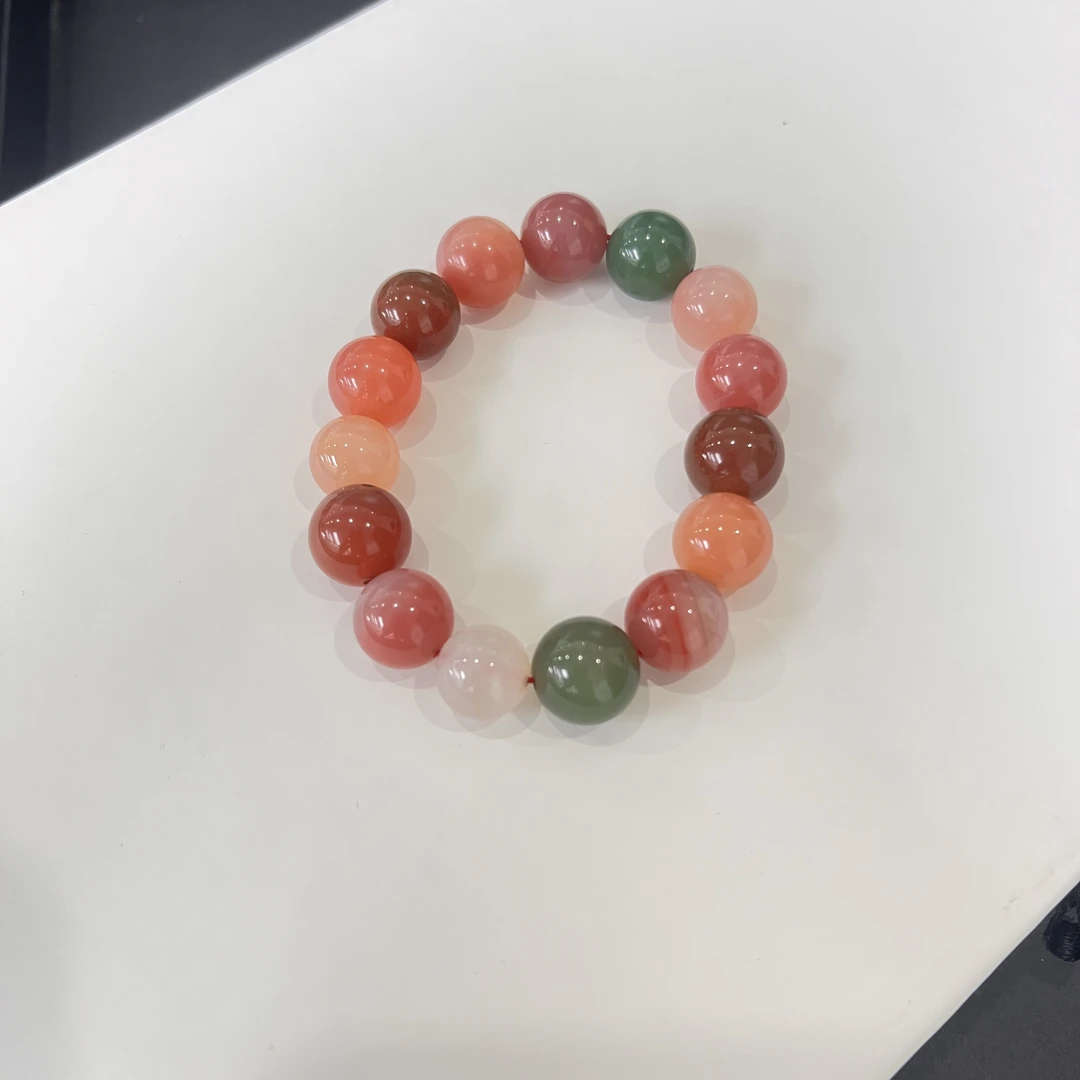 【风哥珠宝】盐源玛瑙手串一条 约13MM 多样性发一件