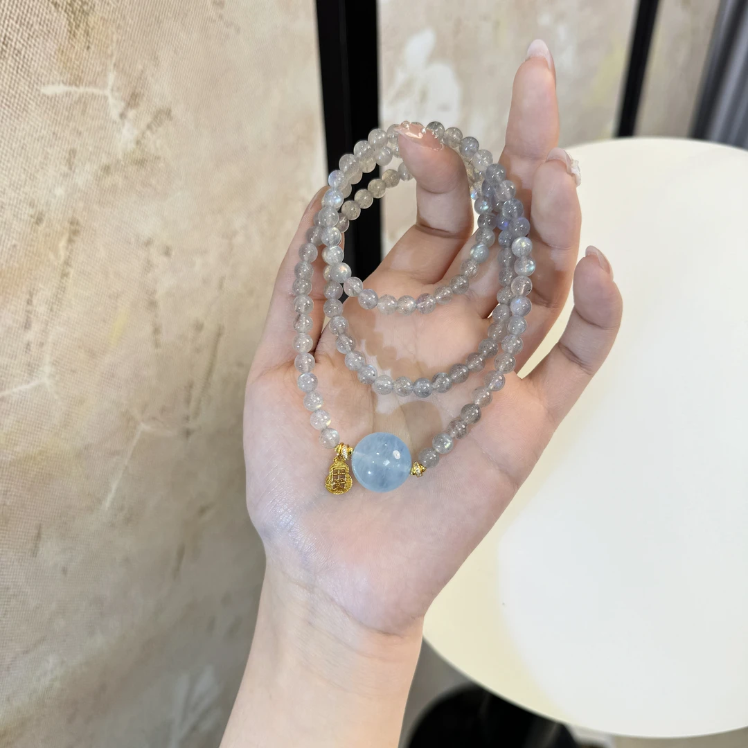 源源手作*清澜海梦多圈手串FL34