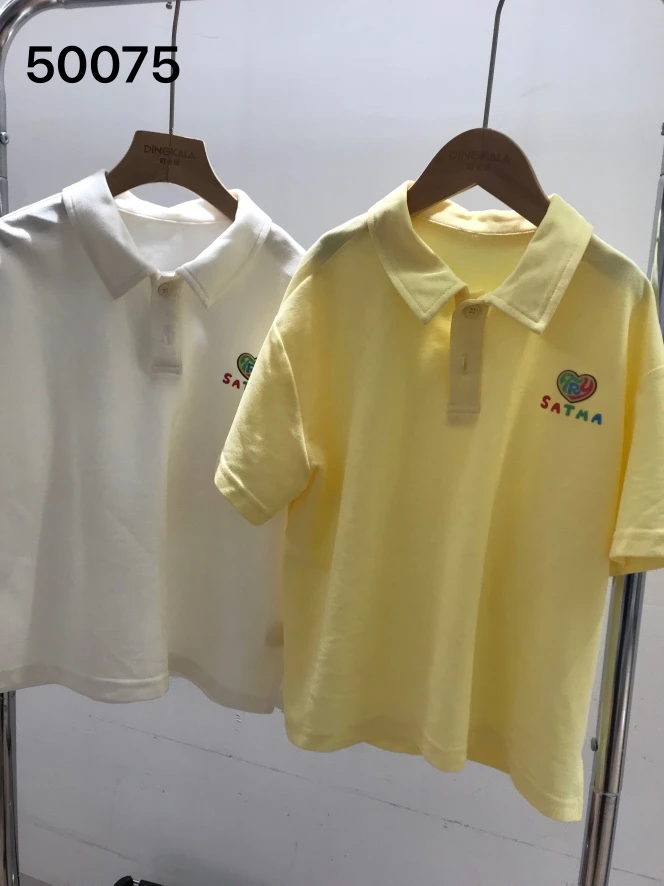 【haobaby】彩色爱心字母POLO衫T恤0075