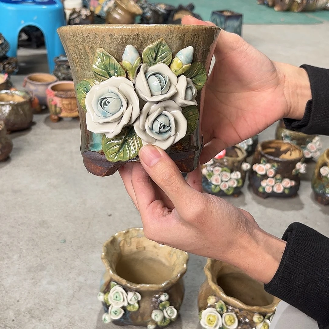 微瑕2 号陶然花器手工花盆