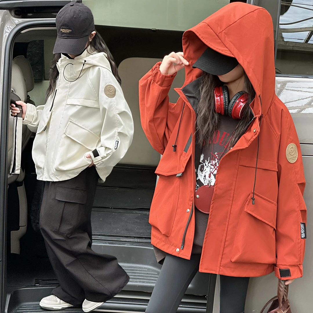 女童外套洋气冲锋衣秋季户外显瘦三合一防风衣儿童2025春秋中大童