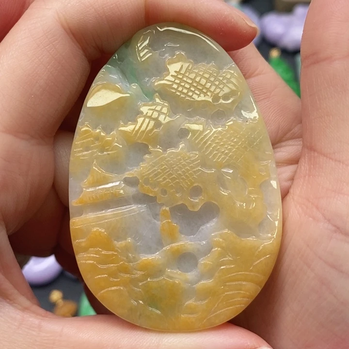 翡翠颈饰未镶嵌吊坠