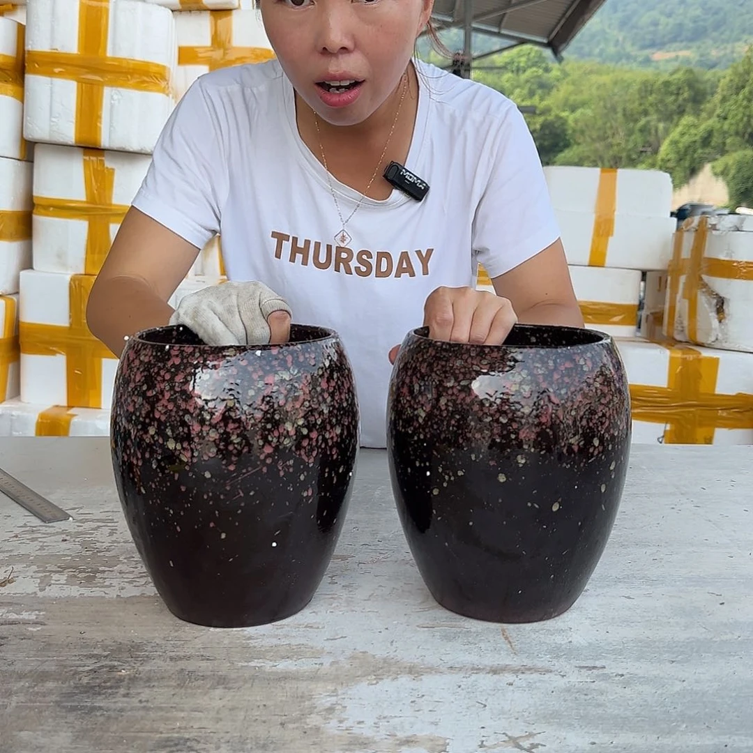 紫砂花盆王嫂花盆0714-b514高21口15