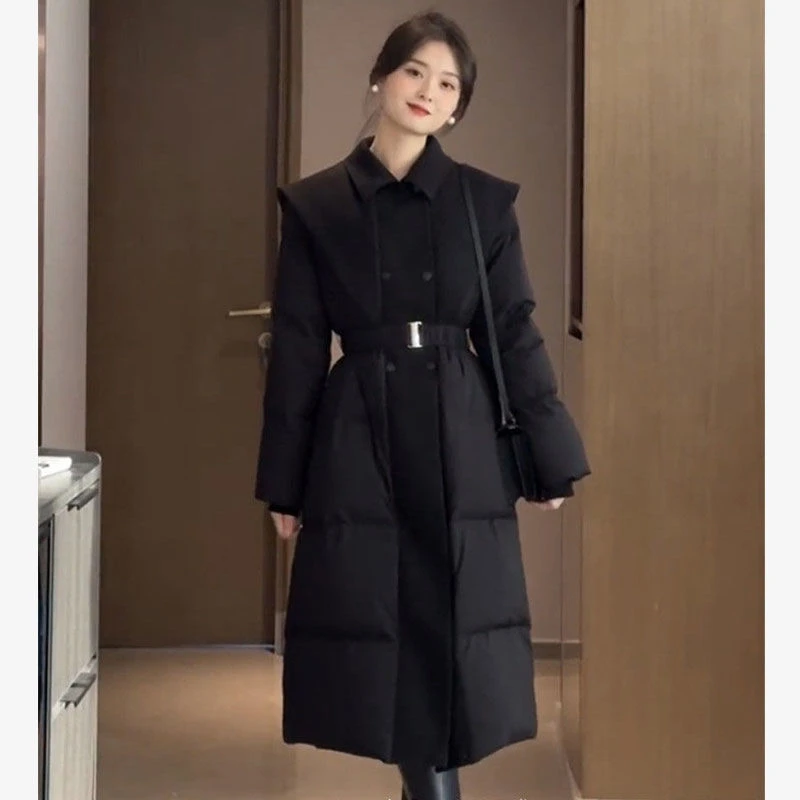 冬季服女冬季新款高级感小众保暖设计感显瘦中长款外套