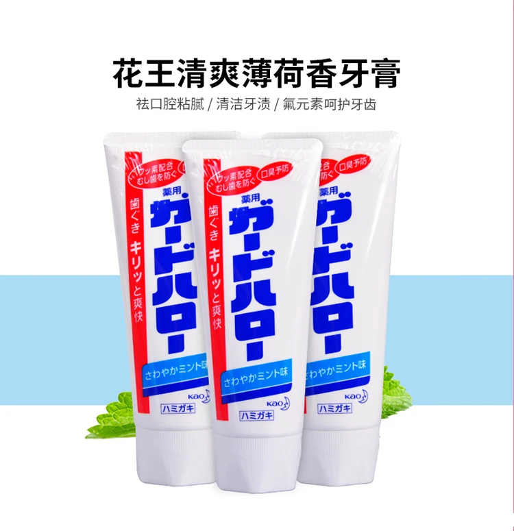 花王/KAO-大白防蛀牙膏含氟美白防蛀成人牙膏孕妇可用165g两支组合【RY】