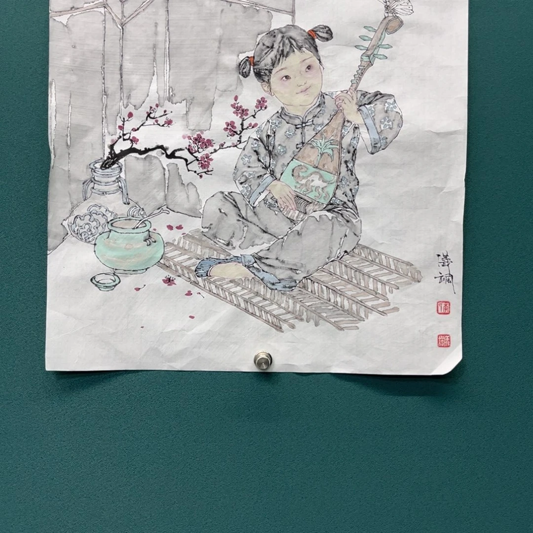 国画艺术家真人手绘