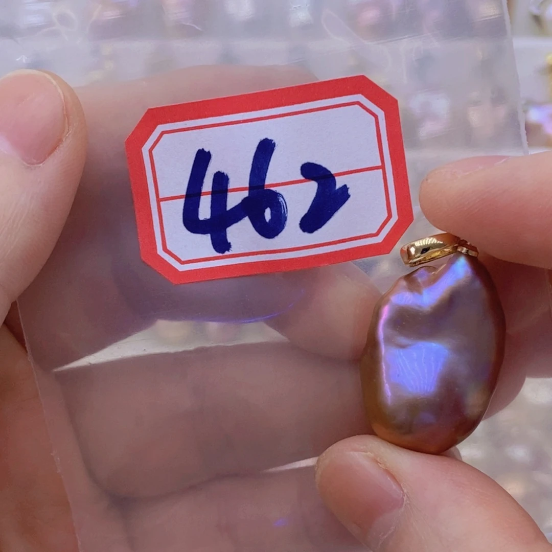 淡水珍珠银S925镶嵌吊坠(赠链)