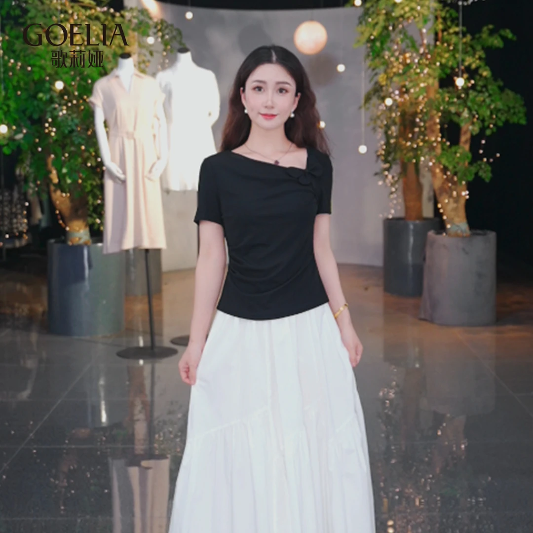 歌莉娅 夏季新品  针织T恤  1E7R0B040