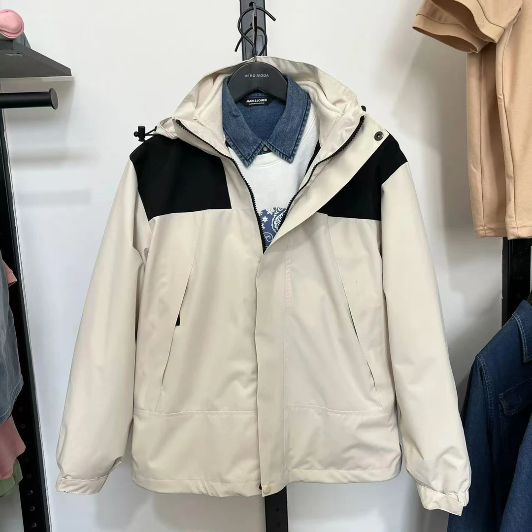 A43外套女户外2024新款防风防水三合一可拆卸潮牌