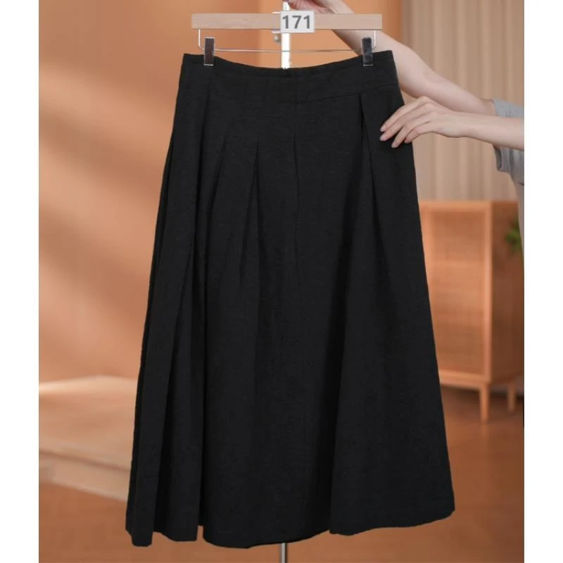 【171】休闲黑色百搭半裙