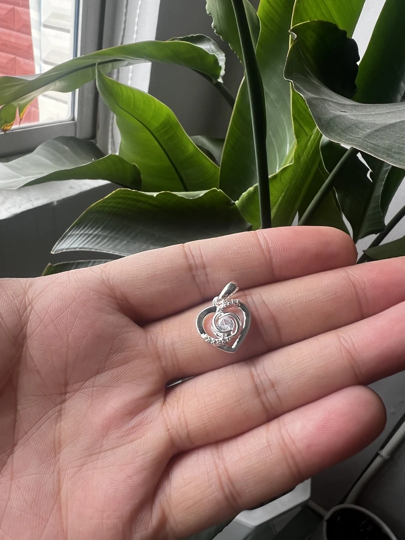 吊坠足银锆石 吊坠足银锆石 足银999.9 永恒之心吊坠（25715）