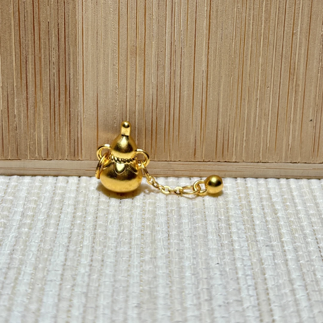 足金流苏葫芦挂件