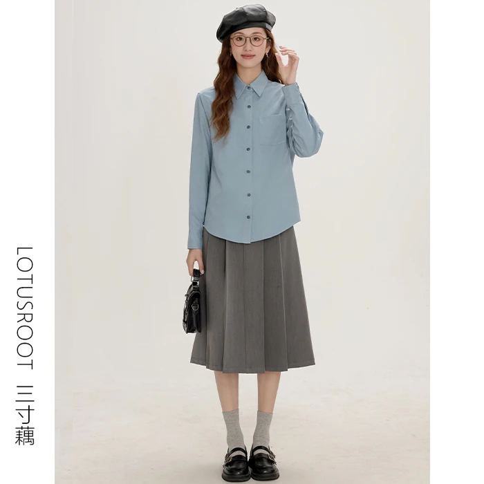 三寸藕【湛蓝冬季】秋季学院风针织上衣叠穿无袖百搭舒适毛衣3054