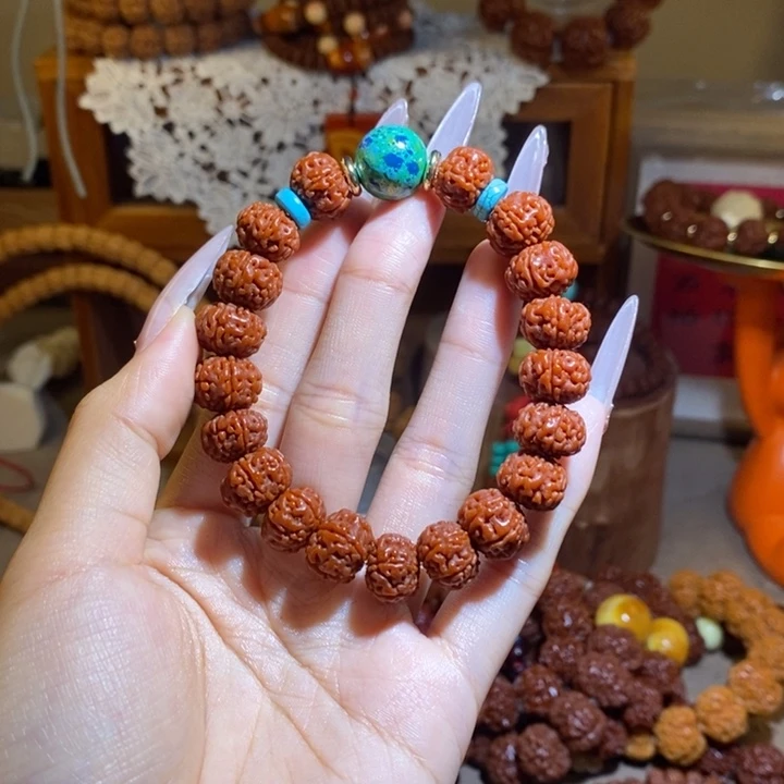 手串金刚菩提126玉华单圈蓝一物