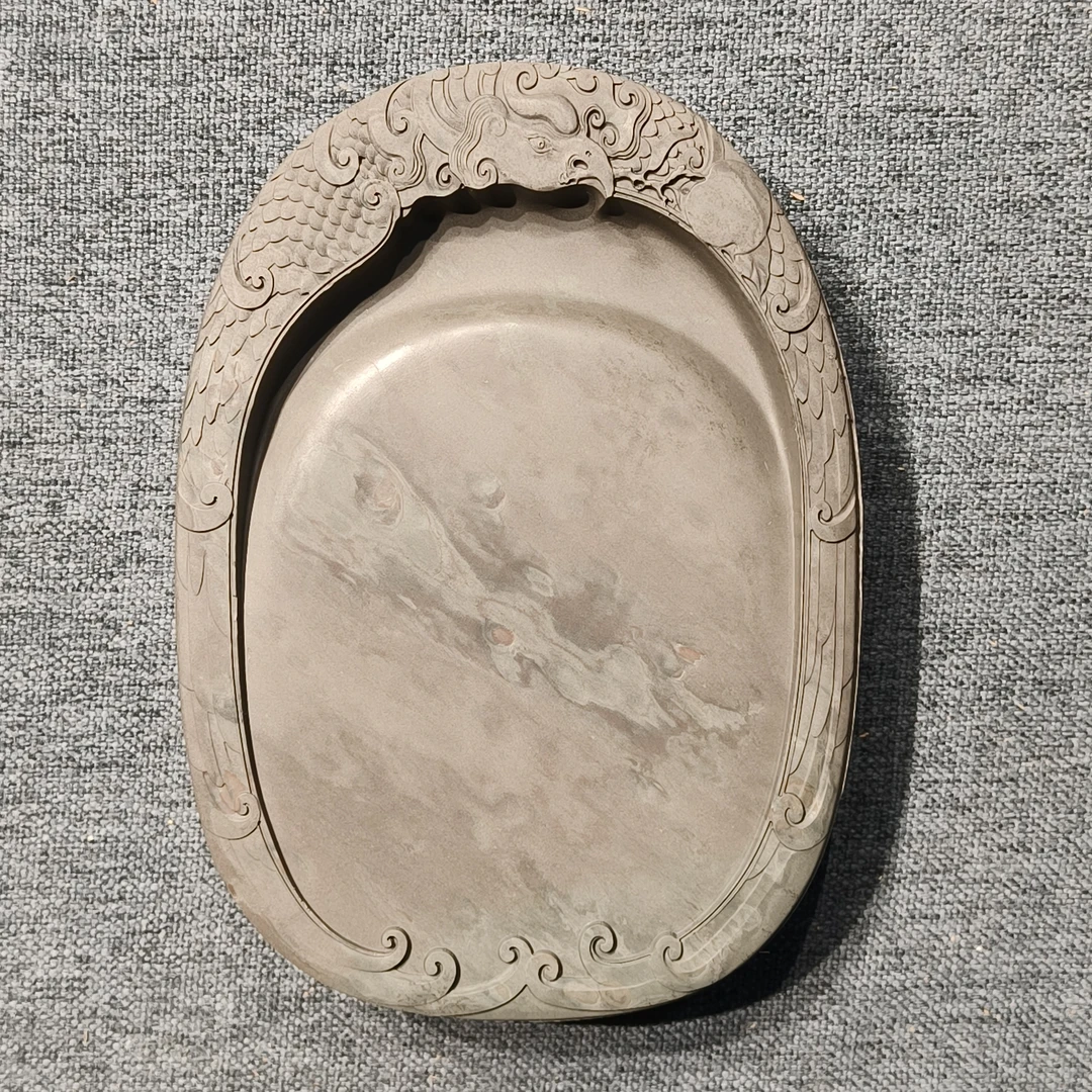 甘肃洮砚，西江双色凤凰砚，尺寸14.6*10.5*2.4厘米