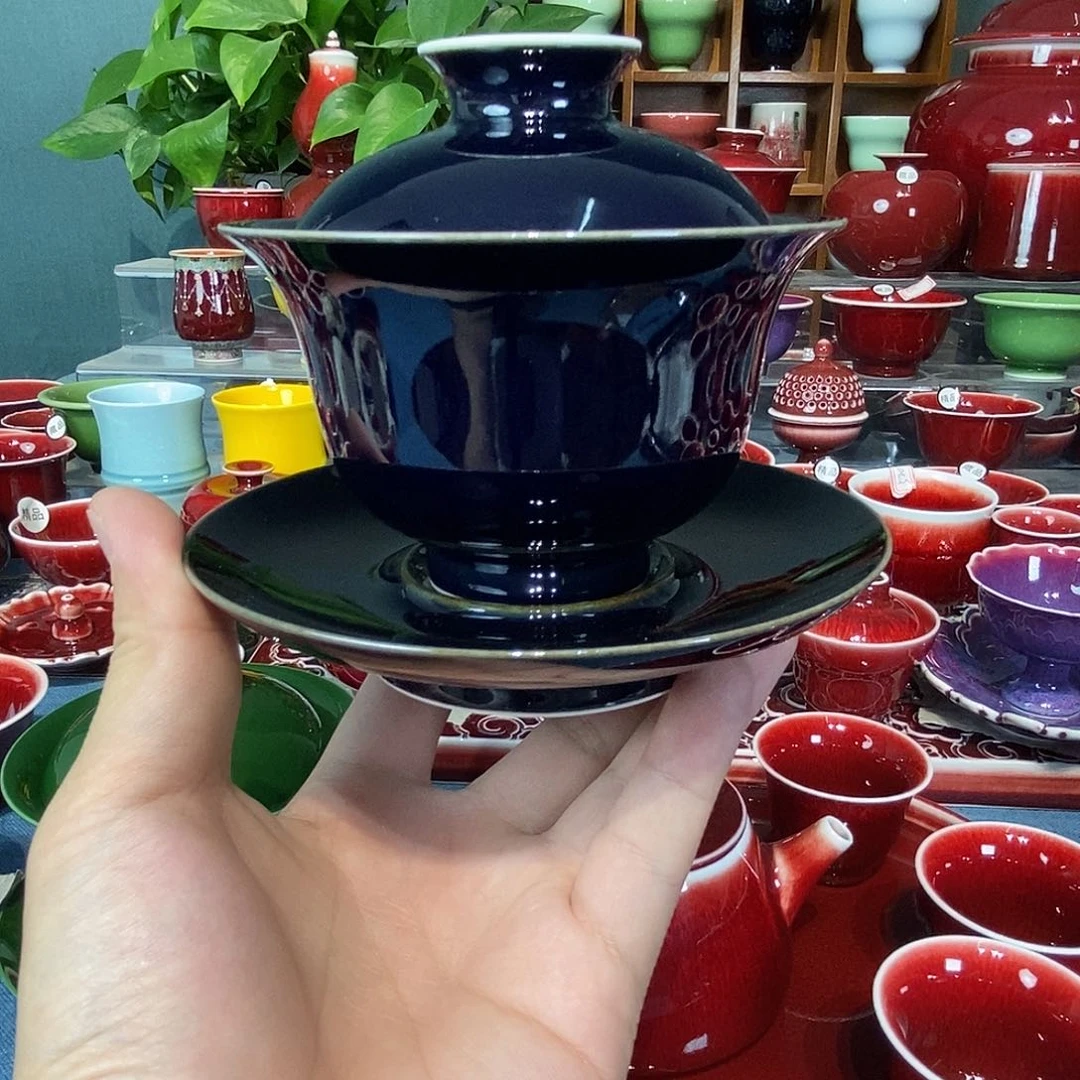 老*哥手工原矿郎红，福利微瑕盖碗