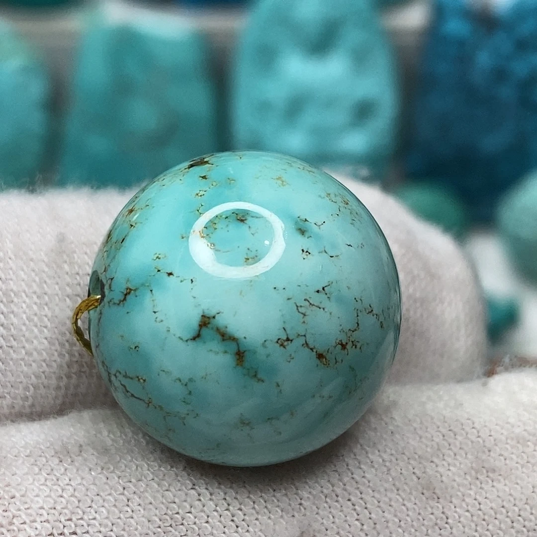 绿松石未镶嵌原矿绿松石地大质检