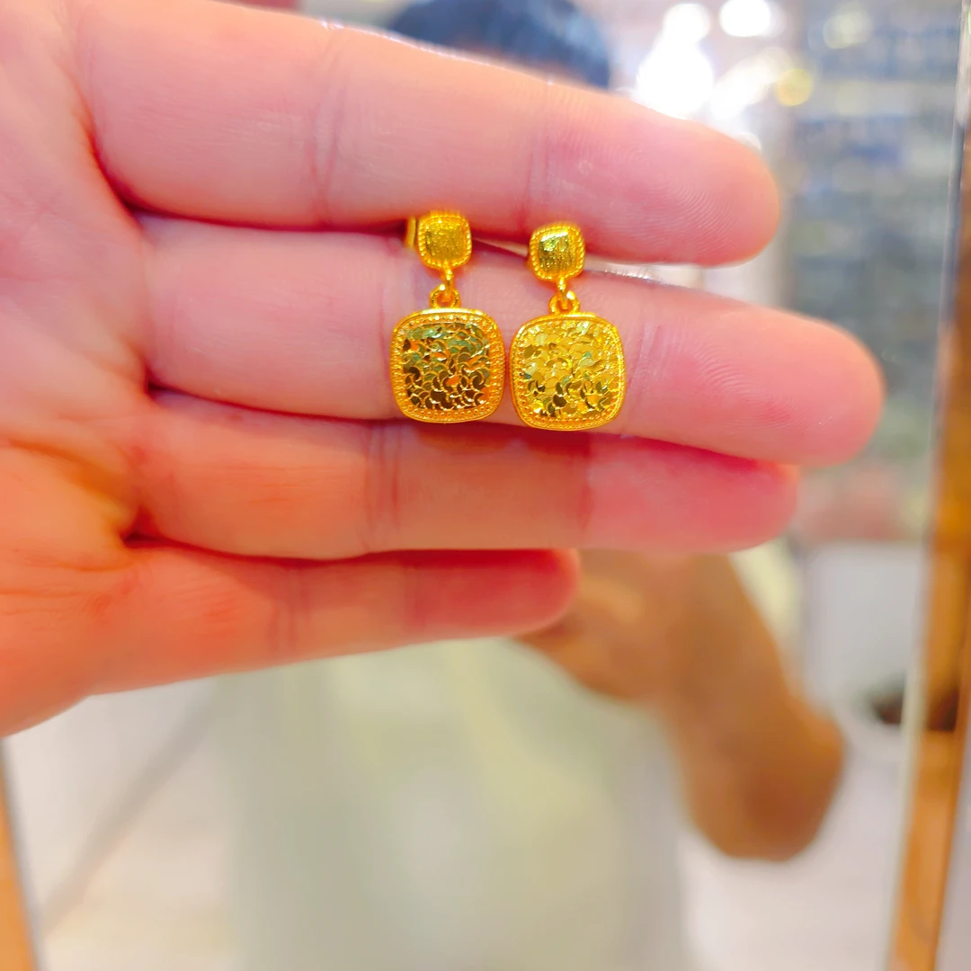 铜合金合成锆石耳饰 饰品复古经典女款