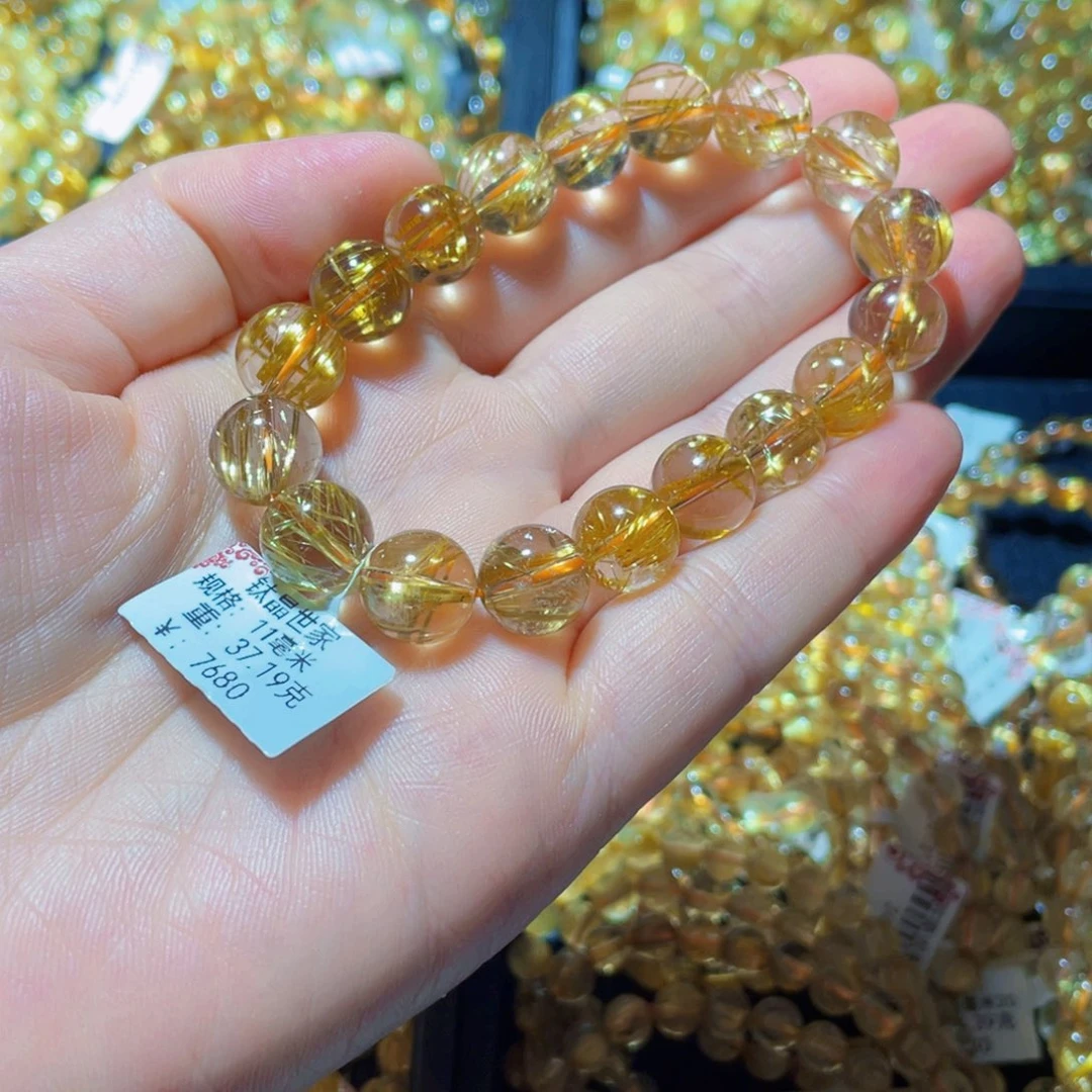 *****未镶嵌手链发晶天然水晶手链