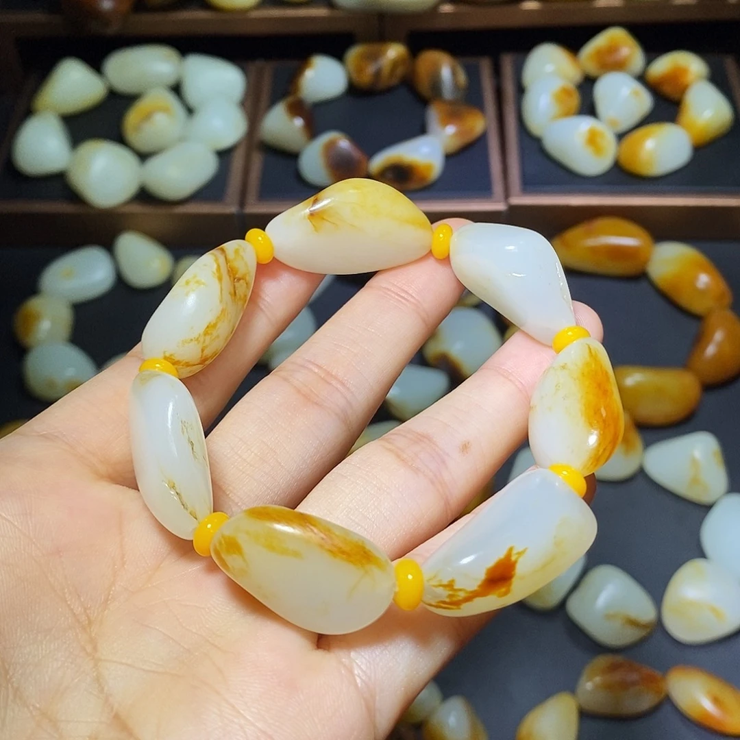 和田玉未镶嵌手链