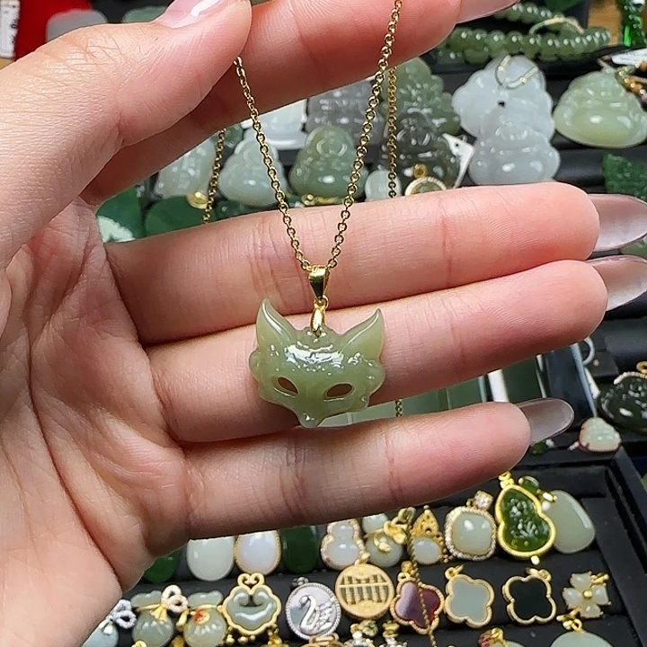 和田玉银S925镶嵌套链