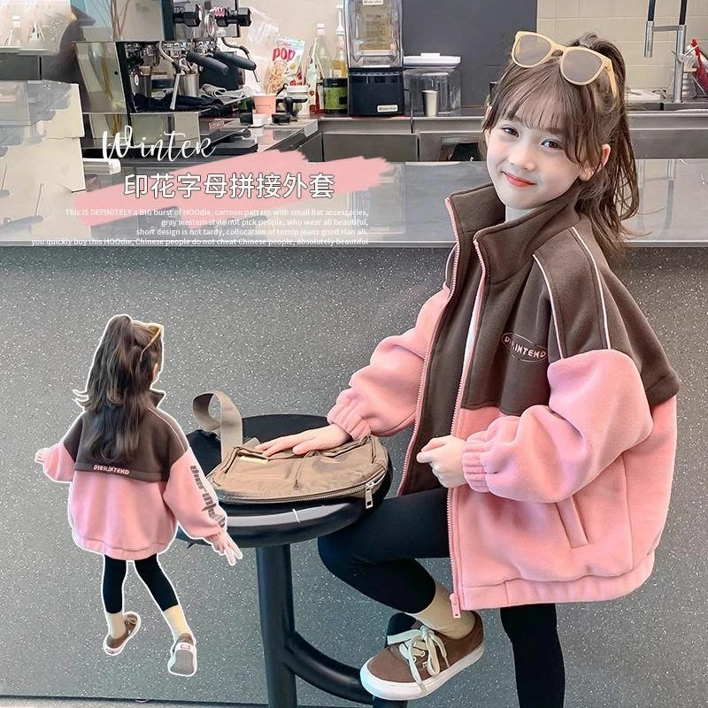 女童2025新款棉衣外套冬款儿童加绒冬装上衣小女孩加厚冬季衣服潮