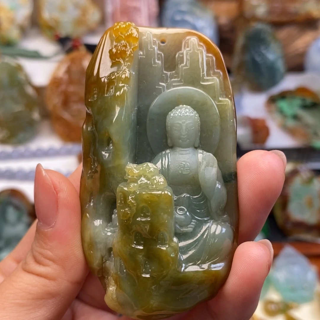 颈饰未镶嵌翡翠佛