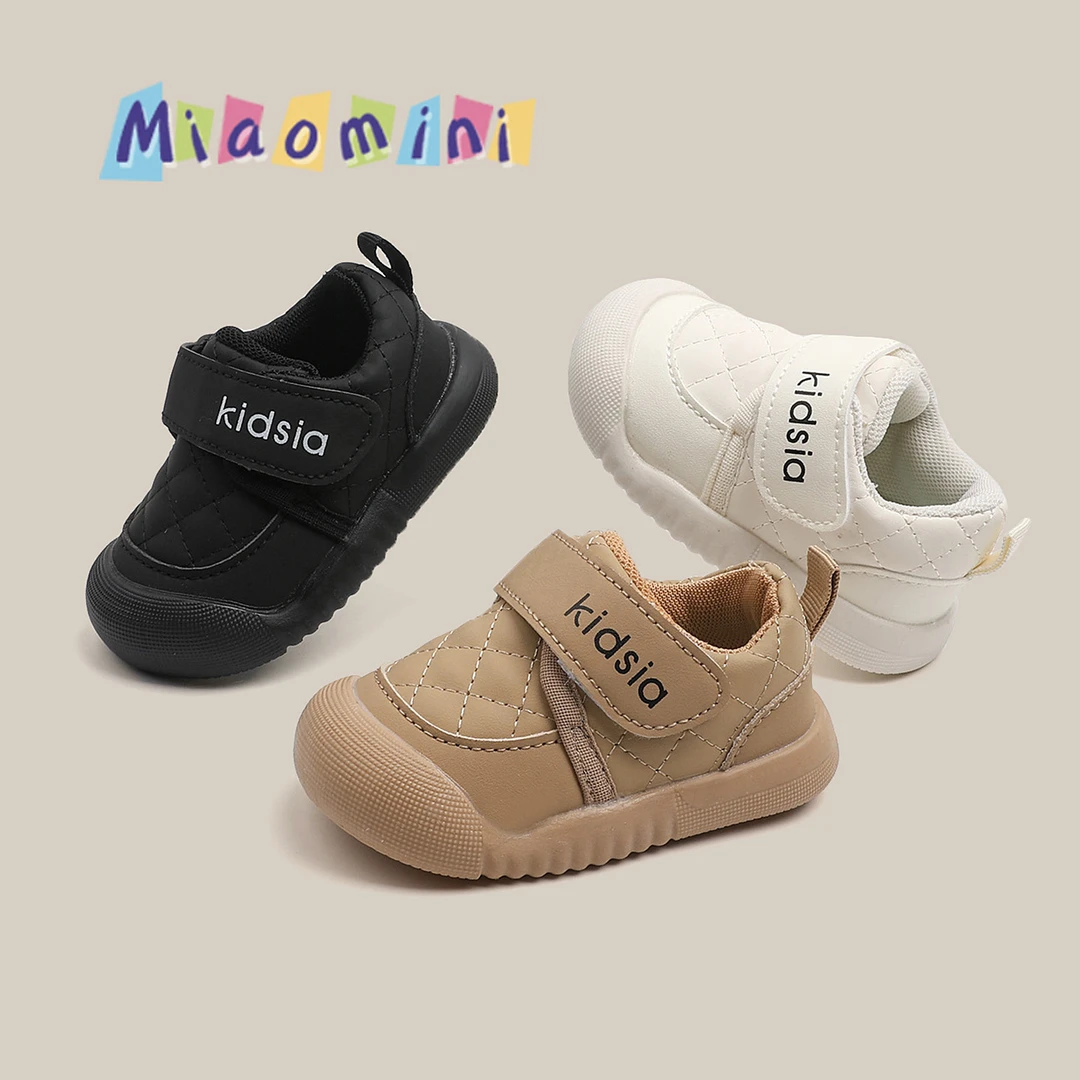 男宝宝学步鞋0-1-3岁女小童休闲鞋春秋新款婴儿鞋软底防滑小白鞋