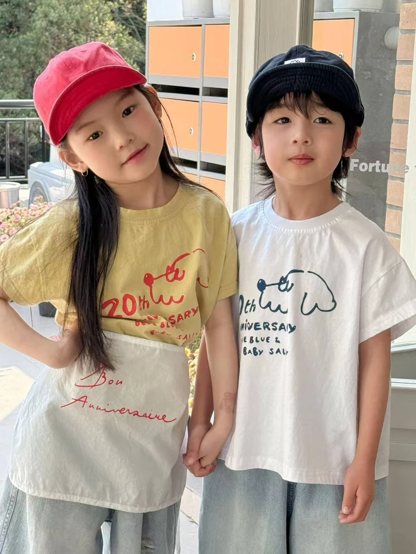 【古里】2025夏季新款儿童背心短袖宝宝韩版卡通夏款2025072