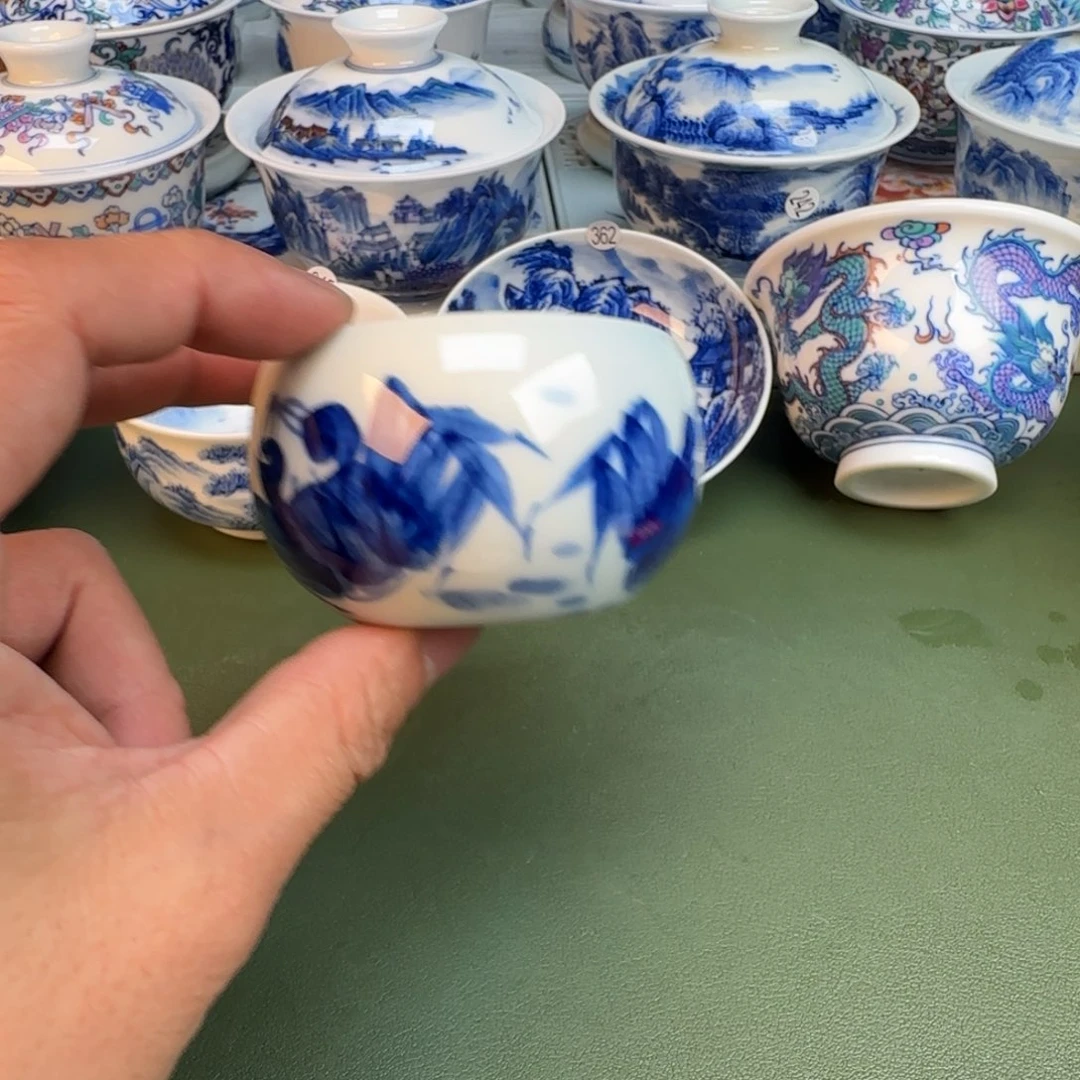 陶纯手工纯手绘茶具石头392