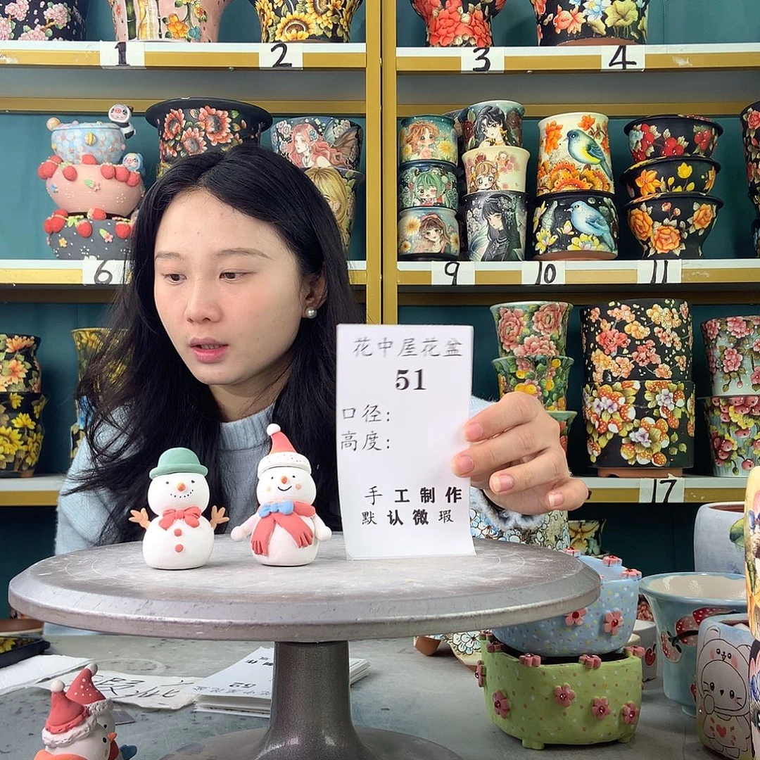 太***阳陶景德镇手工花盆51