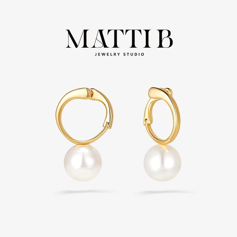 铜合金仿珍珠耳饰 小众设计感轻奢气质高级感爆款耳扣耳环女2021