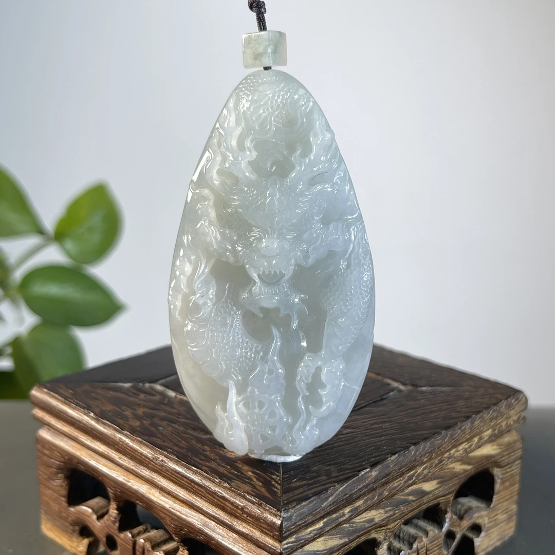 JXB15-53 天然翡翠缅甸A货 龙牌