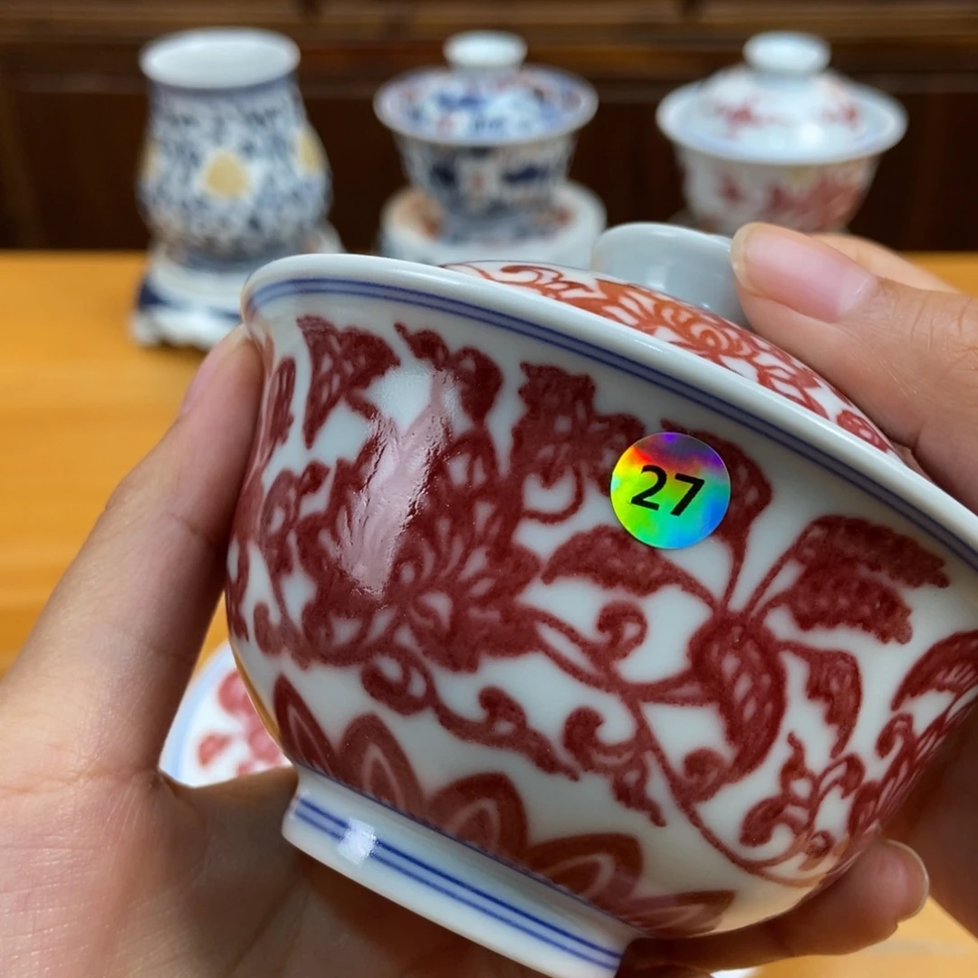 手绘现代茶具非古董