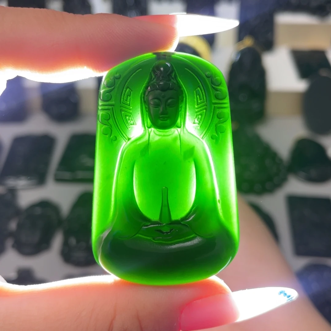 随***6未镶嵌蛇纹石玉吊坠