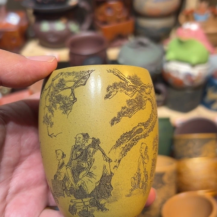 紫砂茶杯宜兴紫砂主人杯