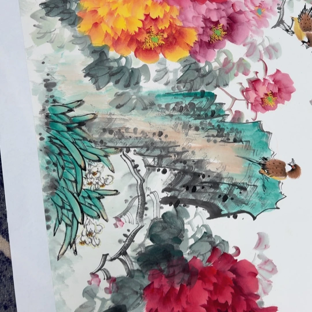 国画国画作品山水花鸟