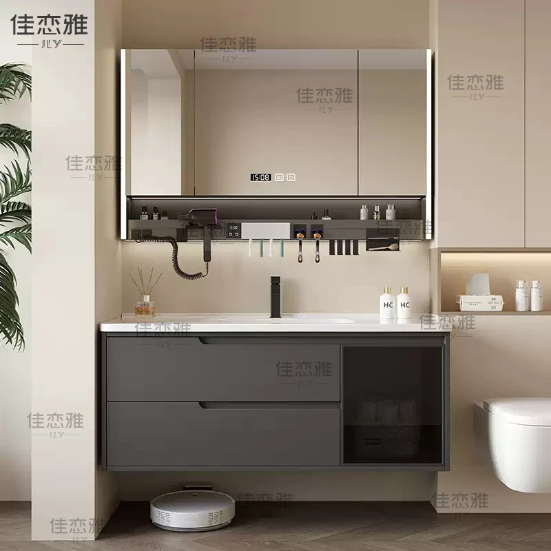 浴室柜陶瓷一体盆卫生间豪华收纳柜洗漱台洗脸洗手池盆柜组合套装