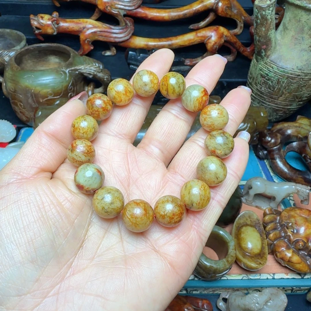 和田玉手串未镶嵌用****0