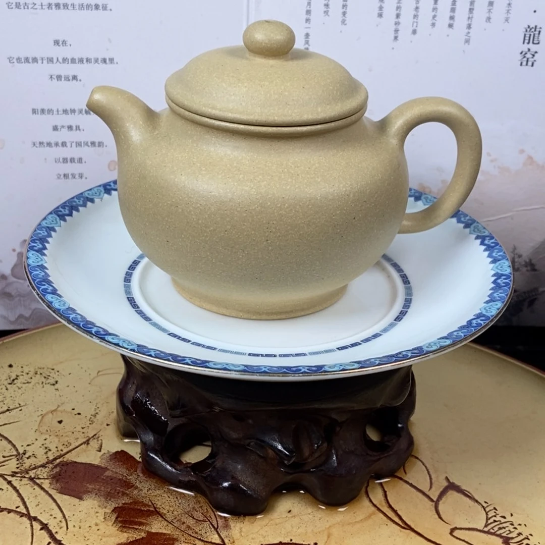 紫砂茶壶大水潭本绿全手240