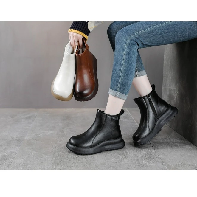 【现货】反季断码清货复古百搭厚底冬季保暖切尔西短靴马丁靴2030