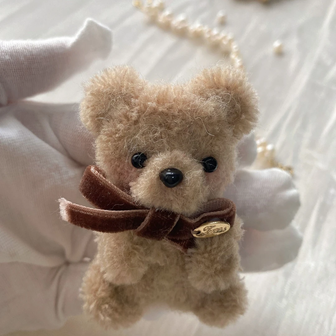 LINGRIVER/玲睿儿 铁胸针 小熊卡其色女甜美秋冬百搭少女洛丽塔