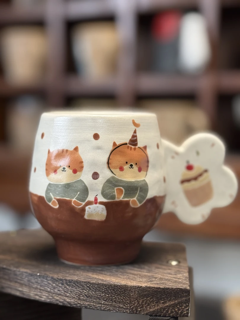 川谷原创预售小熊把手杯