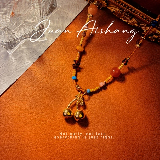 铜合金锆石吊坠 『简爱尚』原创设计休闲风复古风轻奢单圈百搭手工