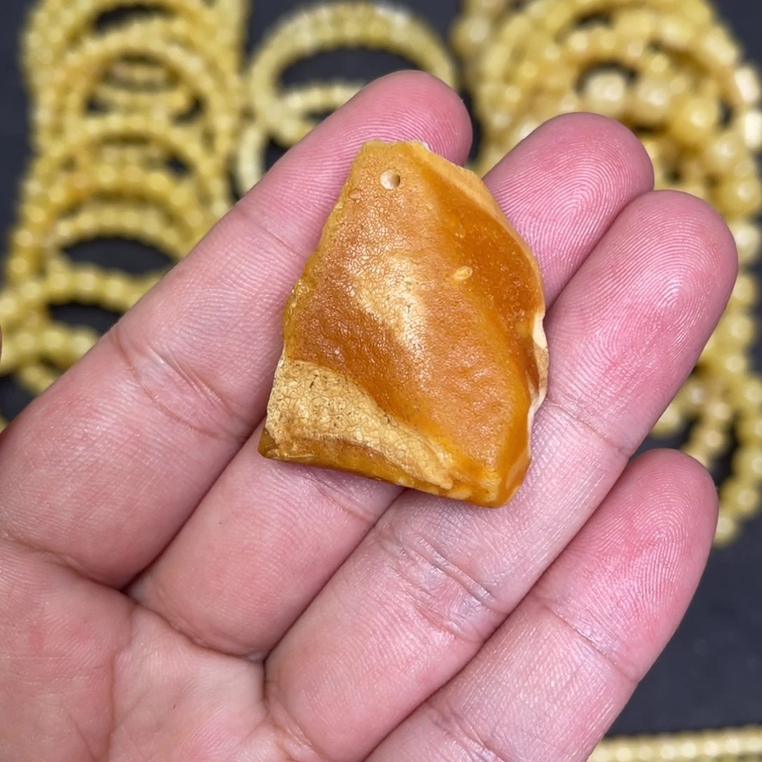 蜜蜡未镶嵌裸石蜜蜡吊坠