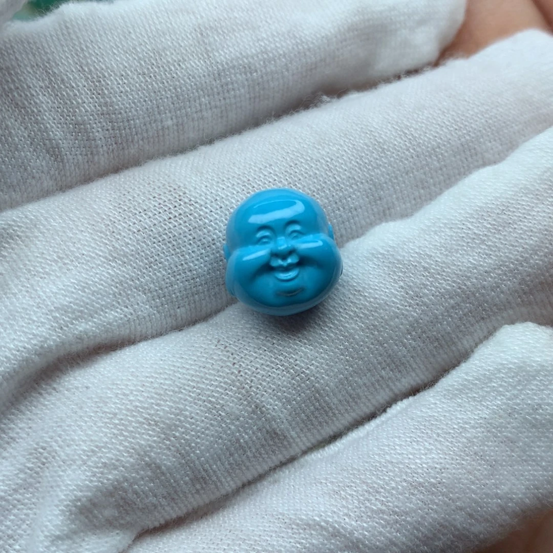 蓝色弥勒佛立体一个