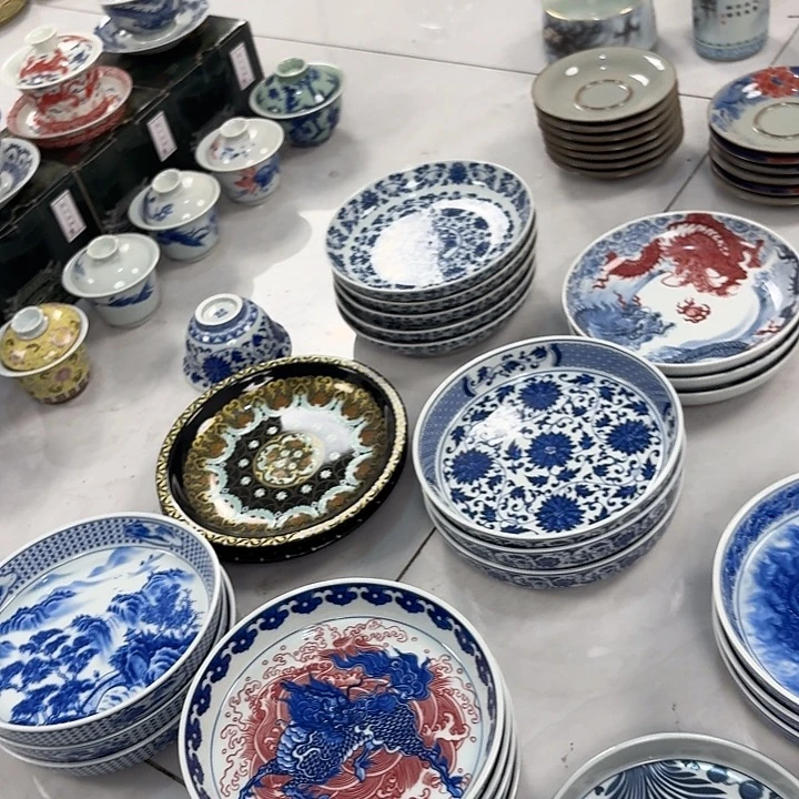瓷片青花鱼藻大胡乘景德镇